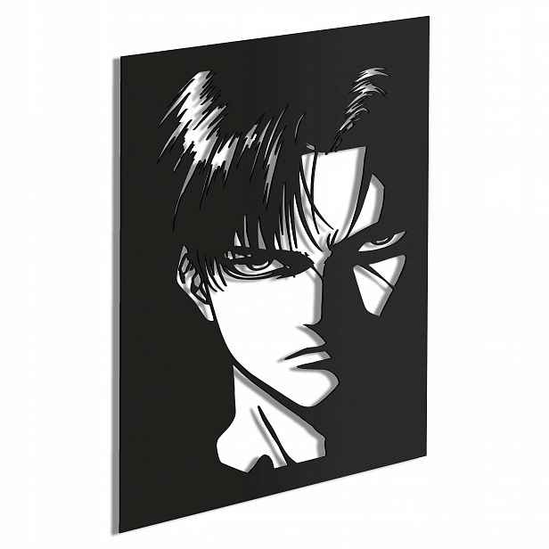 Levi Ackerman Dřevěný 3D obraz Anime Attack on Titan