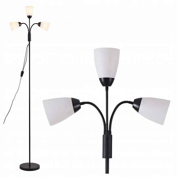 Stojací podlahová lampa 3x E27 Černá Tulip Sanico Goldlux