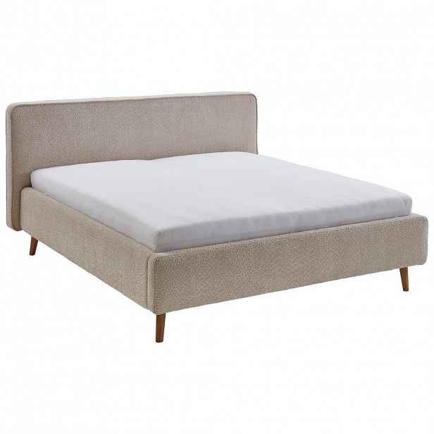 Lomoco ČALOUNĚNÁ POSTEL, 180/200 cm, textil, béžová - Čalouněné postele - 000101020501