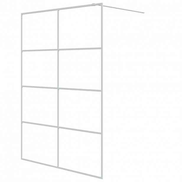 vidaXL Sprchová zástěna walk-in bílá 140 x 195 cm čiré ESG sklo
