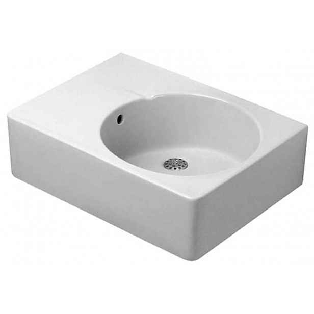 Duravit Scola - Umyvadlo 62x46 cm, s přepadem, otvor pro baterii vlevo, bílá 0685600011