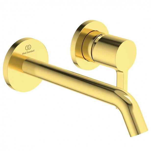 Ideal Standard Joy - Umyvadlová baterie pod omítku, výtok 18 cm, 2-otvorová instalace, Brushed Gold A7378A2