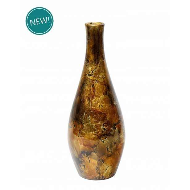 Keramická Váza 35 x 13 cm Zlatá Měděná