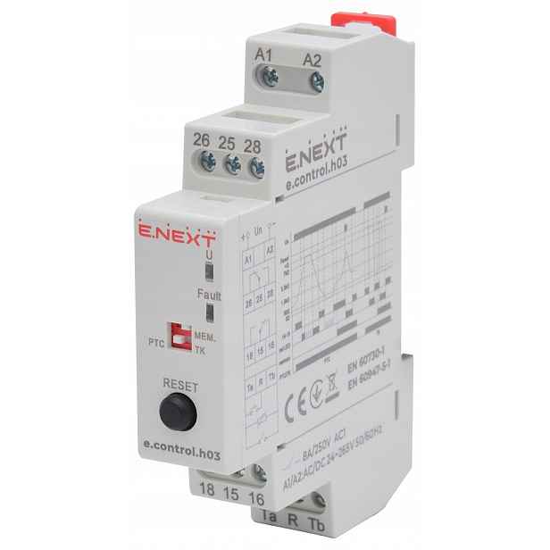 Relé pro kontrolu teploty vinutí motoru e.control.h03