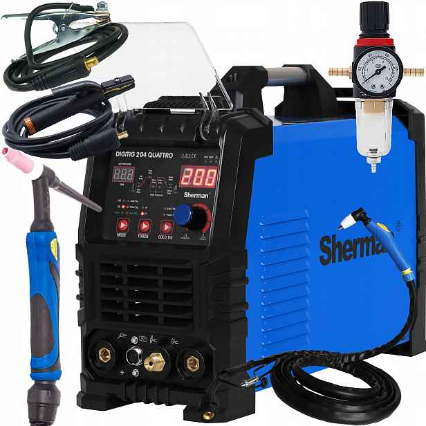 Sherman Digitig 204 Quattro Tig svařovací stroj Mma Plazma Cold Tig 230V