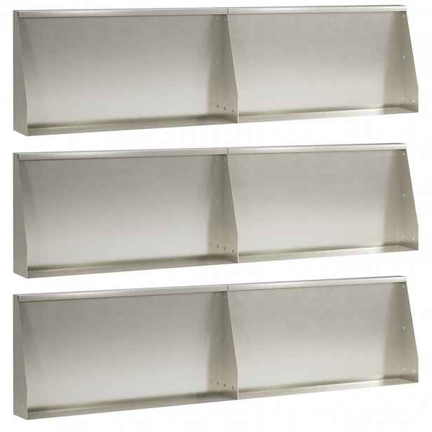 vidaXL Opěrná zeď 6 ks 80 x 12 x 40 cm Nerezová ocel Stříbrná