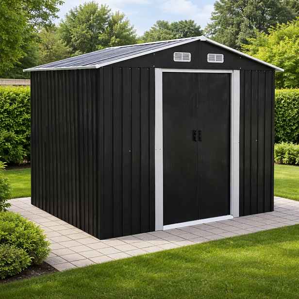 Zahradní domek BestBerg BBSH-608A / 5,3 m² / 205 x 257 x 202 cm / antracit/bílá
