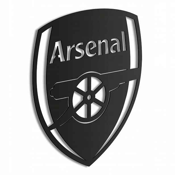 Dřevěný 3D obraz Fotbal Arsenal Nástěnná Dekorace Dárek