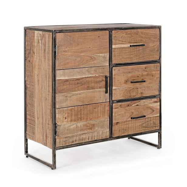 Komoda z masivu akácie v přírodní barvě 90x90x40 cm Elmer – Bizzotto