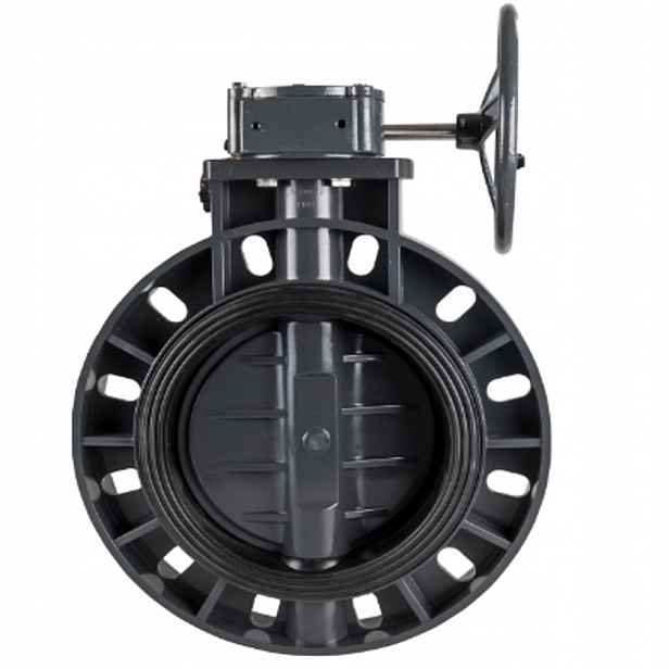 Mezipřírubová uzavírací klapka s otočným kolem Pvc-u, 200mm