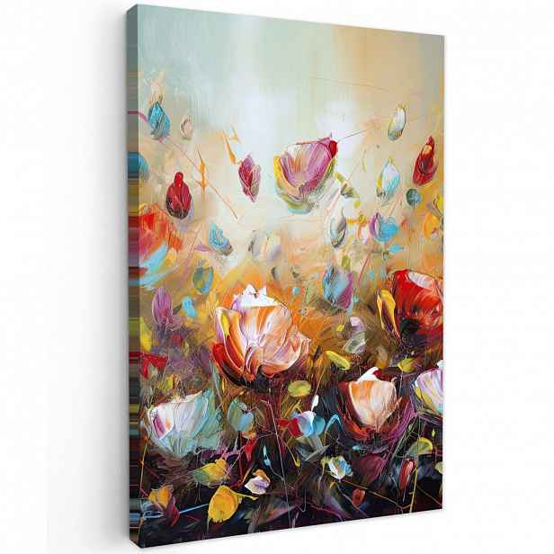 MuchoWow OBRAZ NA PLÁTNĚ Květiny - Umění - Příroda - Olejomalba 40x60 cm