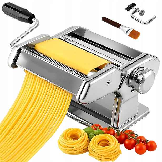 Ruční Stroj Na Těstoviny Ocel Pro Špagety Fettuccine 7 Tloušťek