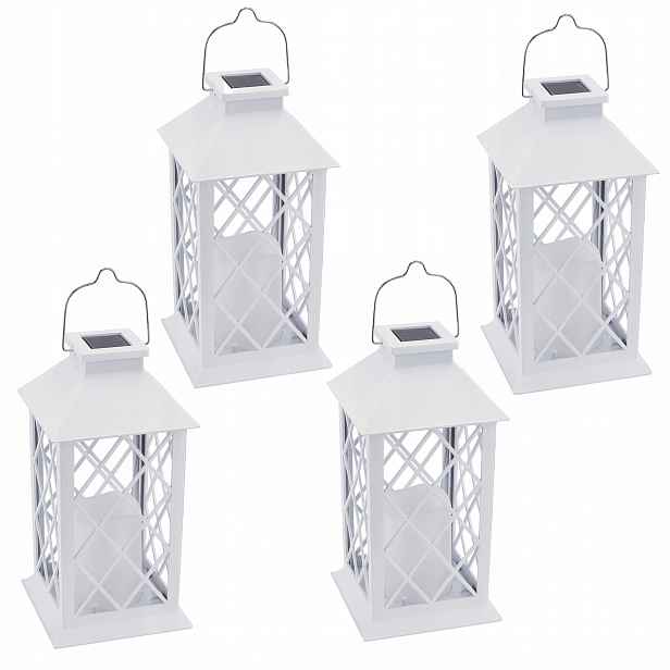 Solární Zahradní Lampa Bílá Led Solární lucerna Dekorativní 2V 35MA x4