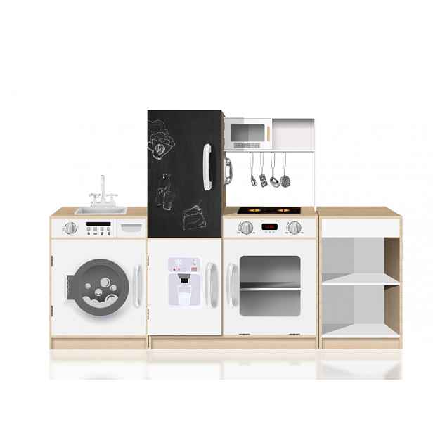 Velká dřevěná kuchyně Ecotoys Laia bílá