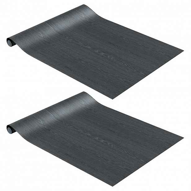vidaXL Samolepicí tapety na nábytek 2 ks tmavé dřevo 500 x 90 cm PVC