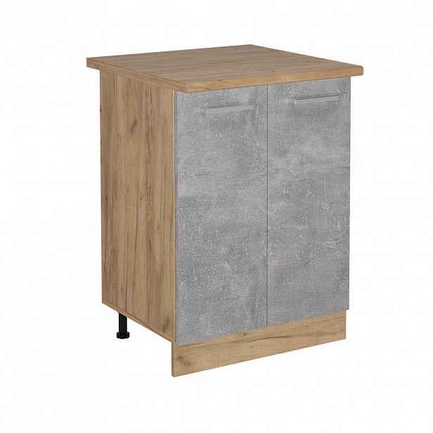 Vicco SPODNÍ SKŘÍŇKA KUCHYŇSKÉ LINKY R-Line Beton 60 cm , PD Dub