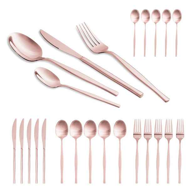 BERLINGERHAUS Sada příborů nerez 24 ks mirror Rosegold Metallic Line BH-3065