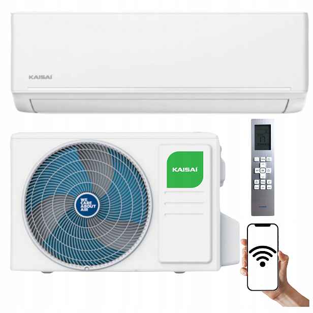 Domácí nástěnný klimatizátor Kaisai Ice 3,5 kW 40 m2 Wifi Topení BioHEPA