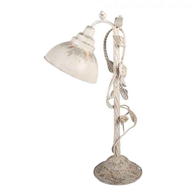 Stolní béžová vintage kovová lampa Thècle - 35*19*62 cm Clayre & Eef