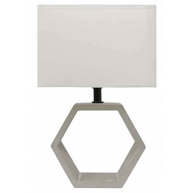 Stolní lampa noční sádrová bílá s moderním stínidlem 35 cm Candellux