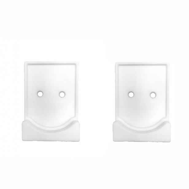 TEMU 2 ks černých a bílých držáků tyče závěsu (rozměr 8,5 cm/3,34 palce × 6 cm/2,36 palce) vhodné pro různé tyče s průměrem do 5 cm/1,97 palce, bez