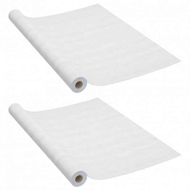 vidaXL Samolepící tapety na nábytek 2 ks bílé dřevo 500 x 90 cm PVC