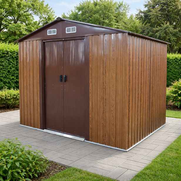 Zahradní domek BestBerg BBSH-608W / 5,3 m² / 205 x 257 x 202 cm / dekor dřeva/hnědá
