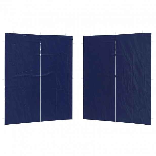 vidaXL Boční stěna párty stanu 2 ks 200 x 195 cm Modrá PE a ocel