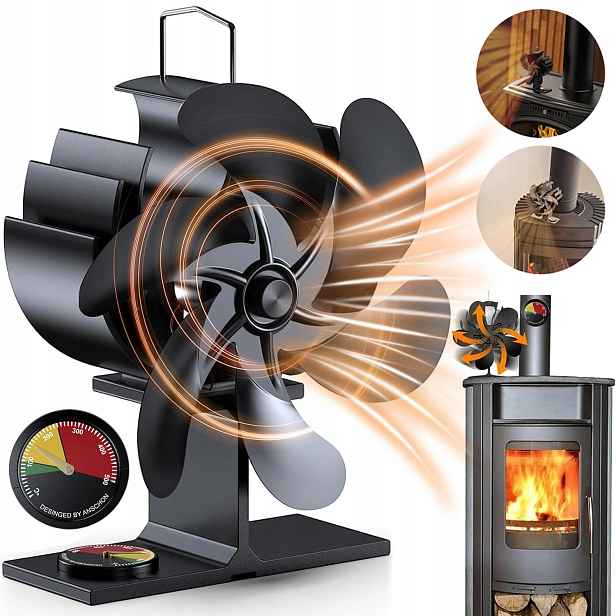 Termoelektrický Krbový Ventilátor Distributor Teplého Vzduchu, Silný