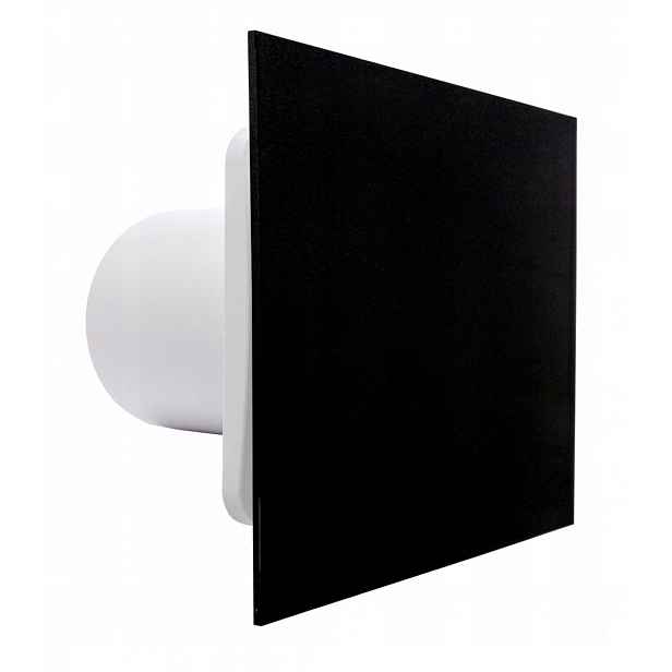 Domácí koupelnový ventilátor Fi 100 mm Černý Panel Standard Tichý 26 dB