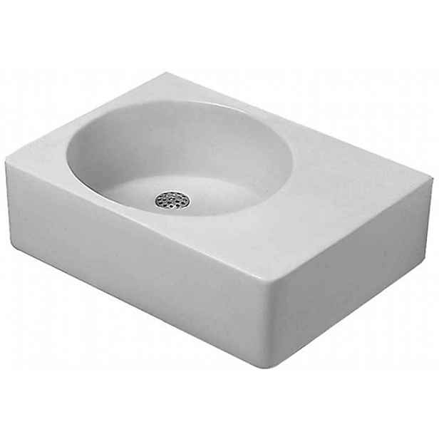 Duravit Scola - Umyvadlo 62x46 cm, s přepadem, otvor pro baterii vpravo, bílá 0684600011