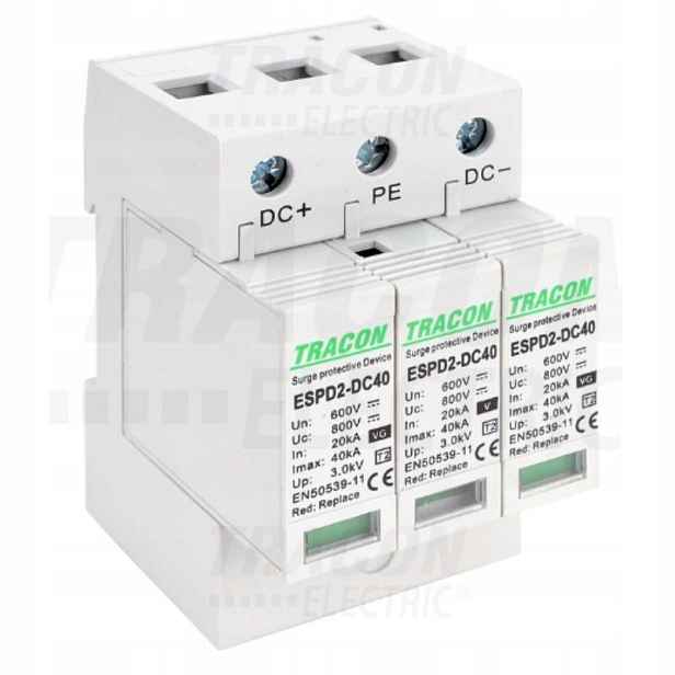 Omezovač přepětí DC T2 vyměnitelné vložky ESPD2-DC40-600