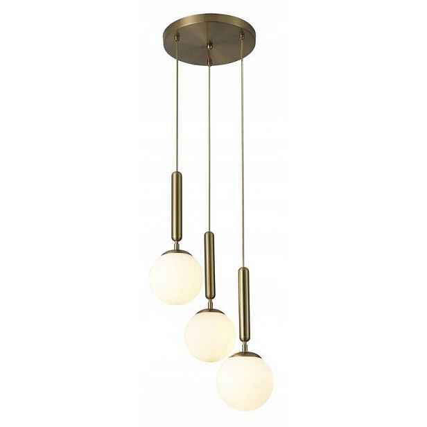 Tříbodová závěsná lampa ze skleněných koulí Divina 5353 Rabalux