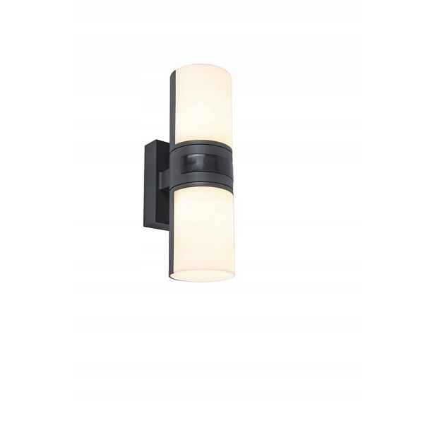 Lutec Cyra Fasádní lampa IP54 s pohybovým senzorem Antracit Led 15W