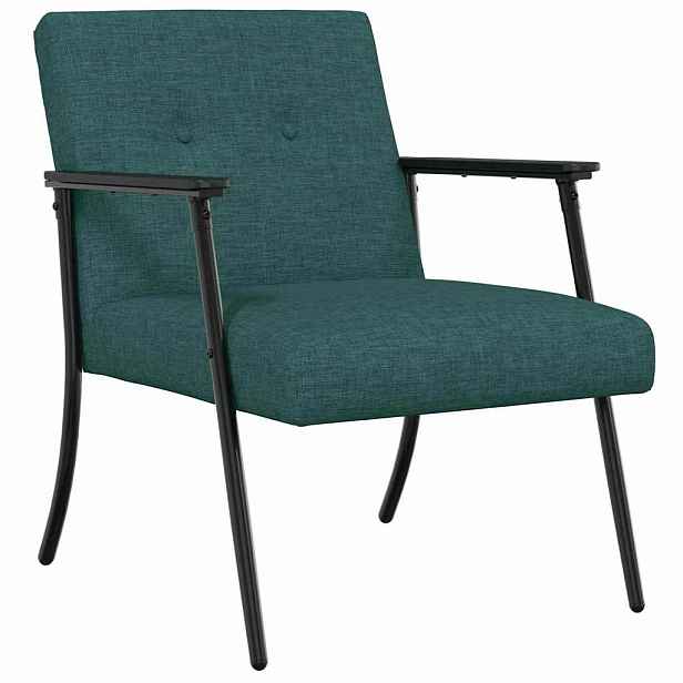 vidaXL křeslo Tmavě zelená textil