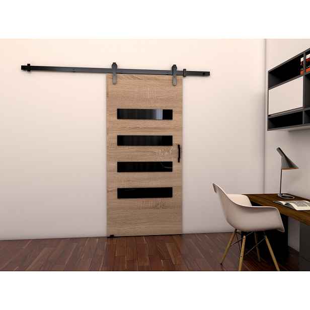 Posuvné interiérové dveře BUSHLAND 6 - 96 cm, dub sonoma