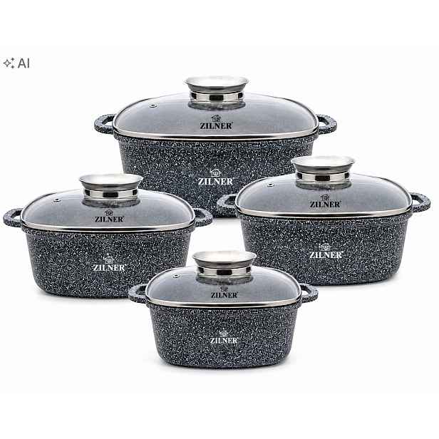 Sada Hrnců Non-stick 8 El Indukce Plyn Zilner Komplet