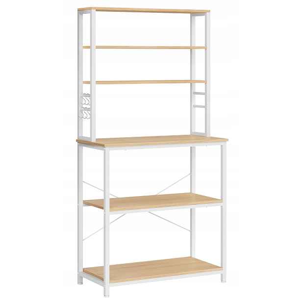Skandinávská funkční kuchyňská skříňka, bílá deska, dub Mdf, 167 cm
