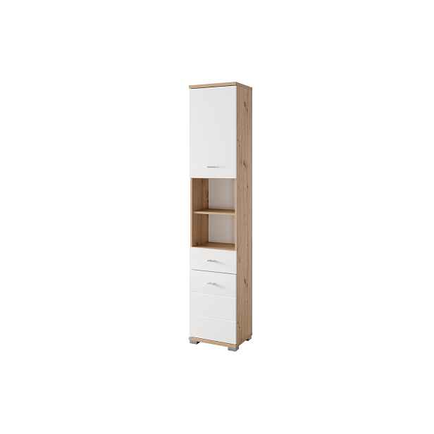 Szynaka Vysoká koupelnová skříňka Sting 70 38 cm dub Artisan/bílá