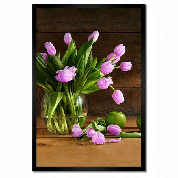 Plakáty v rámu 40x60 Fialové tulipány