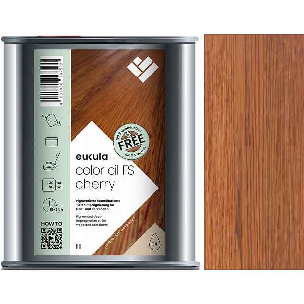 Eukula Color Oil Fs Cherry Višeň 1L barvicí olej na dřevo