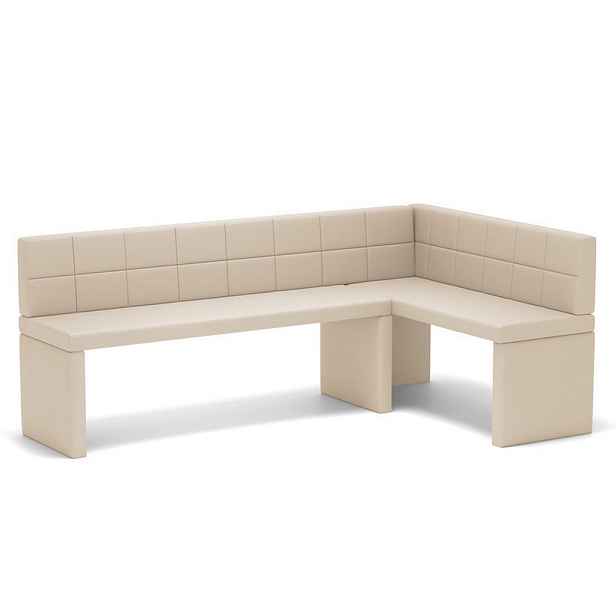 Idohome ROHOVÁ LAVICE MELVIN pravá ekokůže, 142/196 cm, béžová