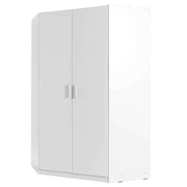 MASSENO ŠATNÍ SKŘÍŇ S OTOČNÝMI DVEŘMI LUGERN, 117/197/117 cm 2dveřová, bílá
