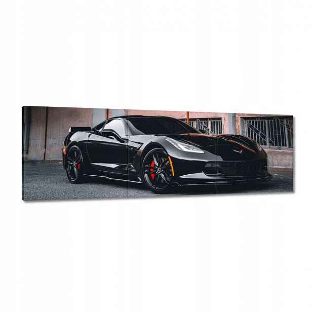 Obrazy 120x40 Černý sportovní automobil