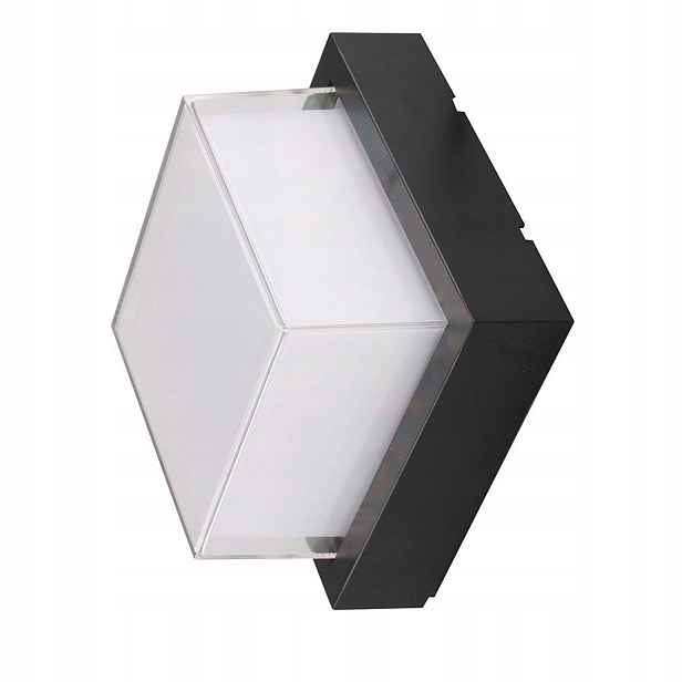 Venkovní nástěnné svítidlo V-tac 12W Led IP65 Černé Čtverec 3000K 1200lm