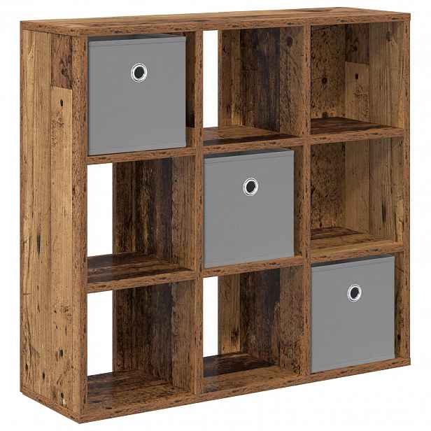 vidaXL Servírovací skříň Staré dřevo 73,5 x 24 x 69,5 cm