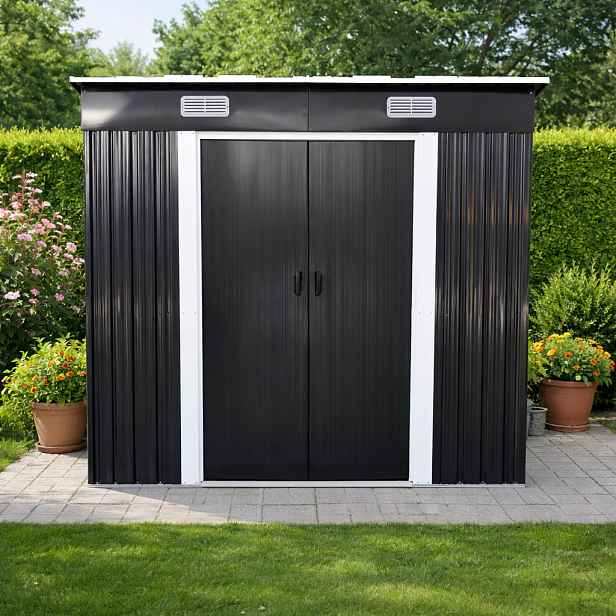 Zahradní domek BestBerg BBSH-407A / 2,8 m² / 130 x 213 x 191 cm / antracit/bílá