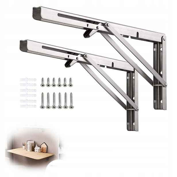 Set 2x Úhelník Skládací Držák Pod Poličku Stůl Deska 500*170*25mm 150KG