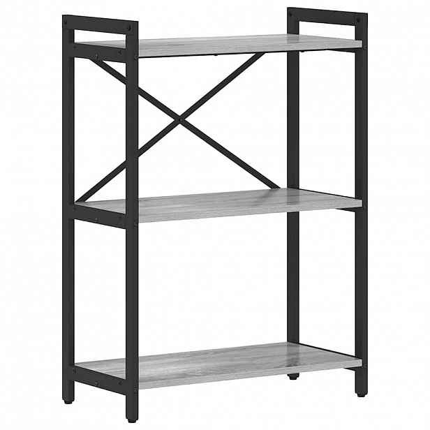 vidaXL Knihovna 60 x 30 x 85 cm Kompozitní dřevo Šedá sonoma