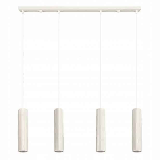 Závěsná lampa Karbon 4L béžová Osvětlení nad ostrovem Stropní trubky Sollux